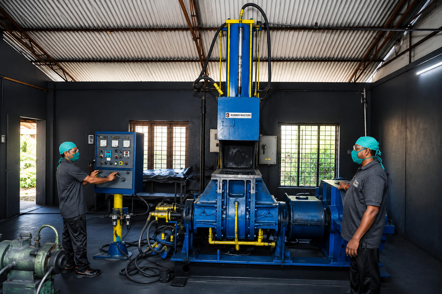 In-house rubber kneader for compound mixing