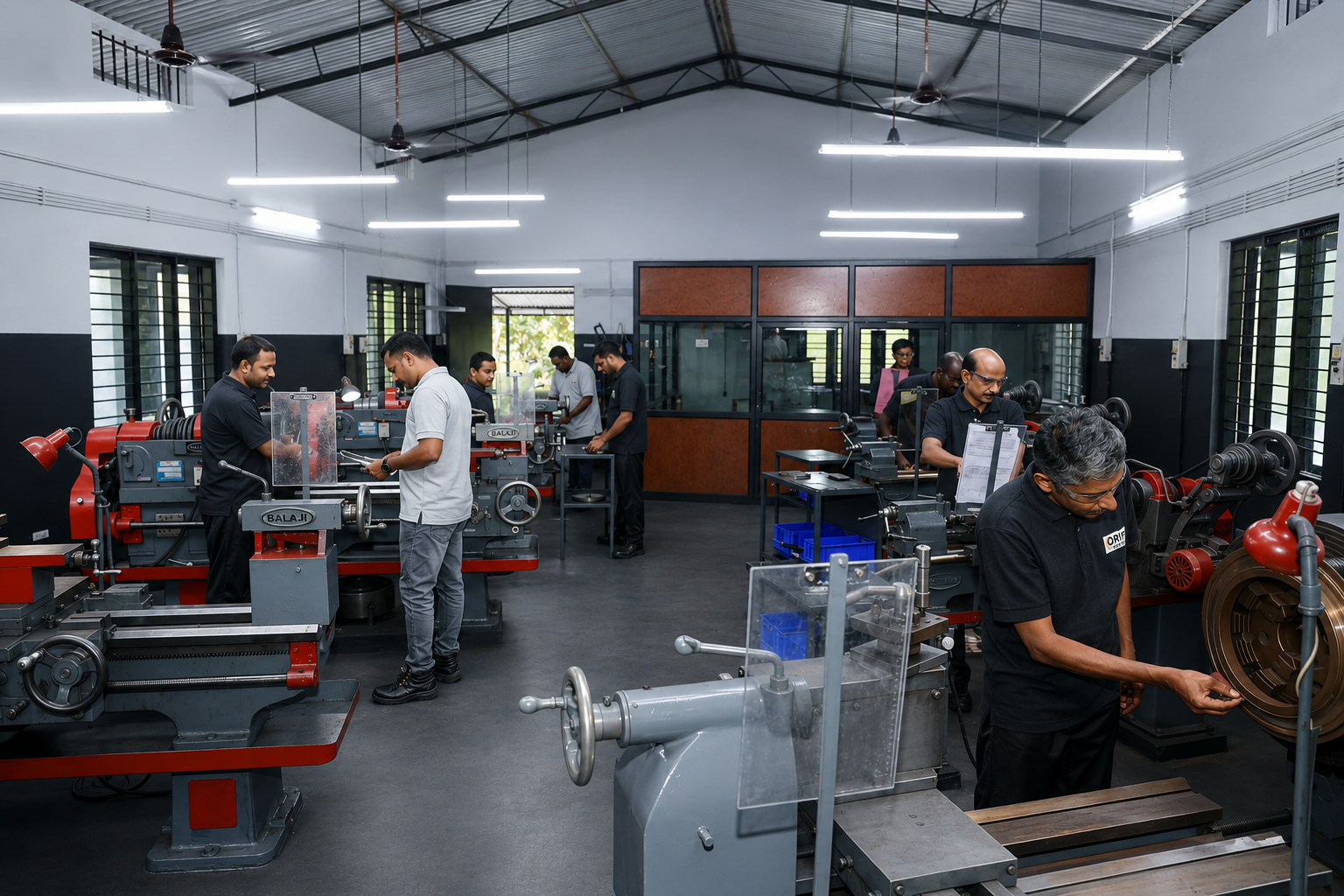 Orif Seals tool room with lathe machines